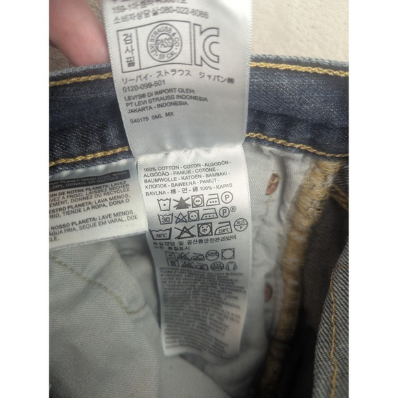 Levis 501 Jeans Mens 33x32 Blue Medium Wash Straight Leg Button Fly Denim - Picture 12 of 14